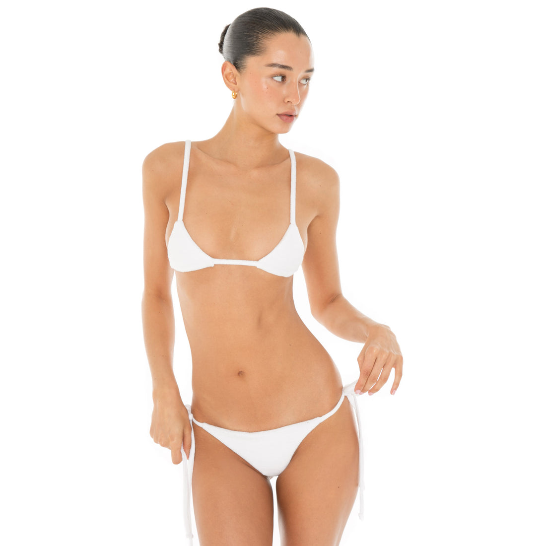 Are You Am I - Chiku Bikini Top **white
