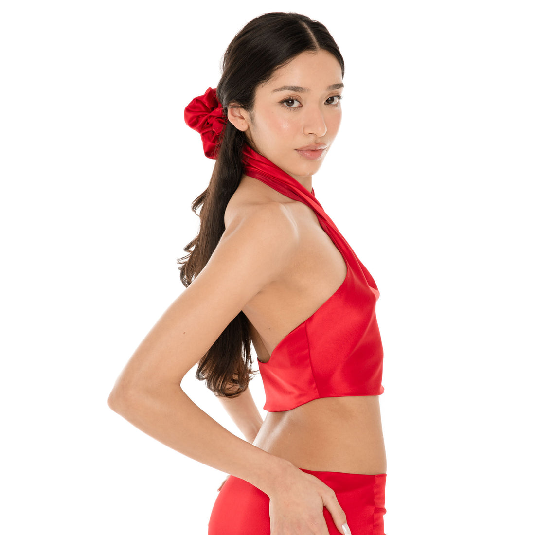 Are You Am I - Faeli Scrunchie **cherry-red