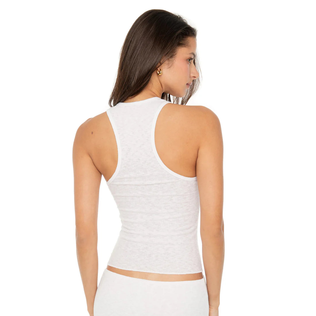 Are You Am I - Kimi Multipack. Back view of white Kimi Tank showing racerback detail.