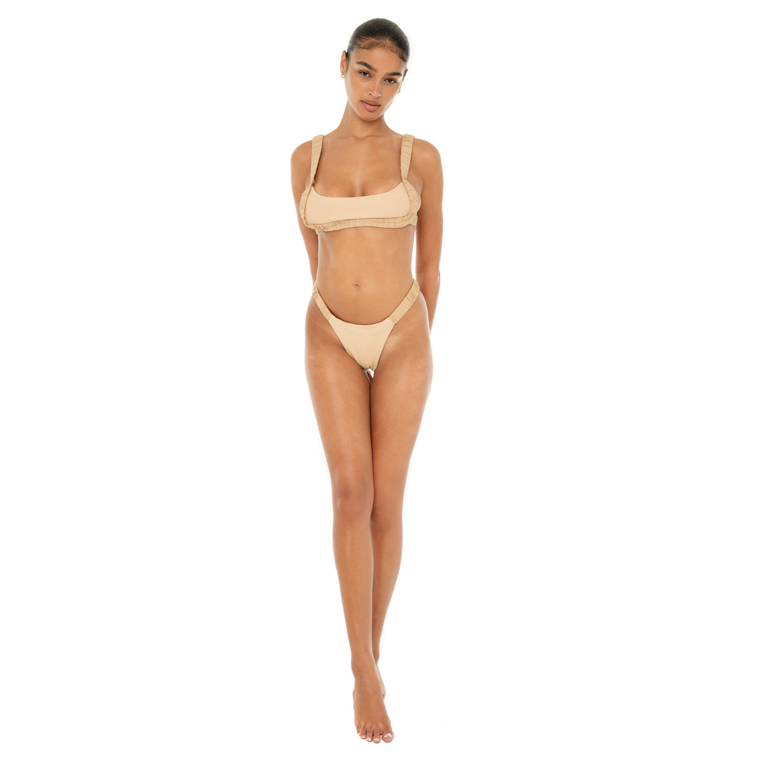Are You Am I - Nailah SWIM Top **latte