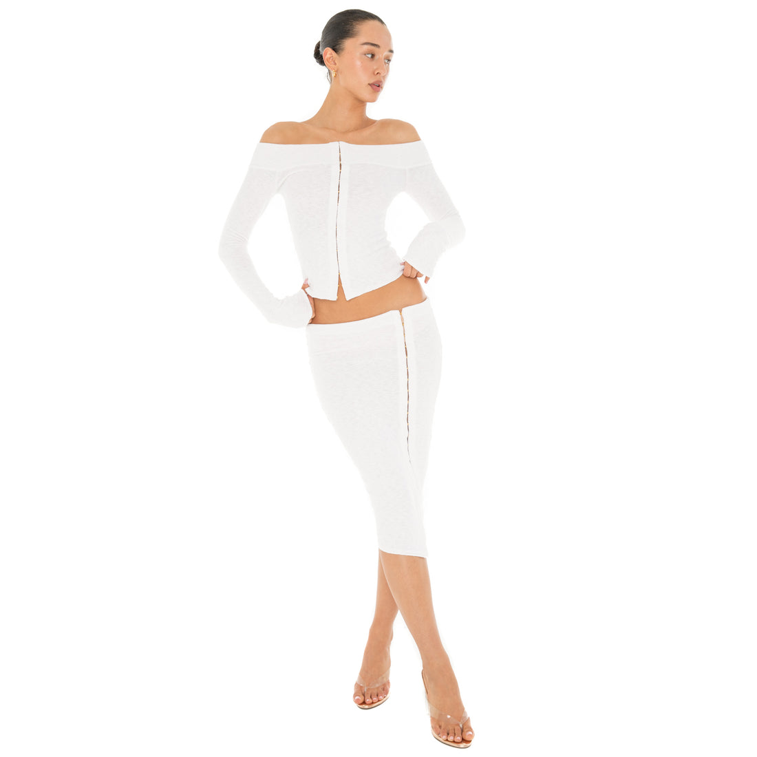 Are You Am I - Nikisa Skirt **white