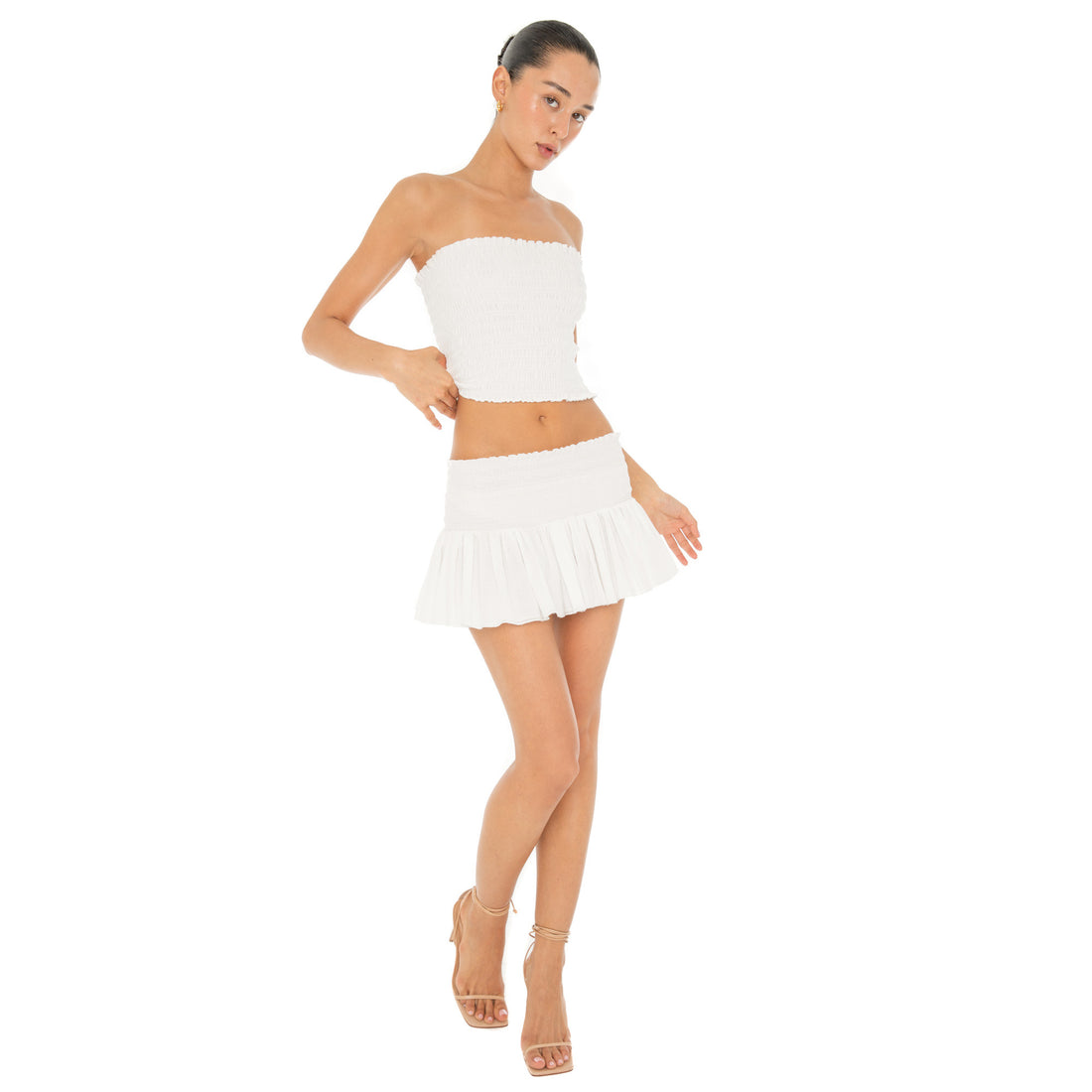 Are You Am I - Nira Tube Top**white