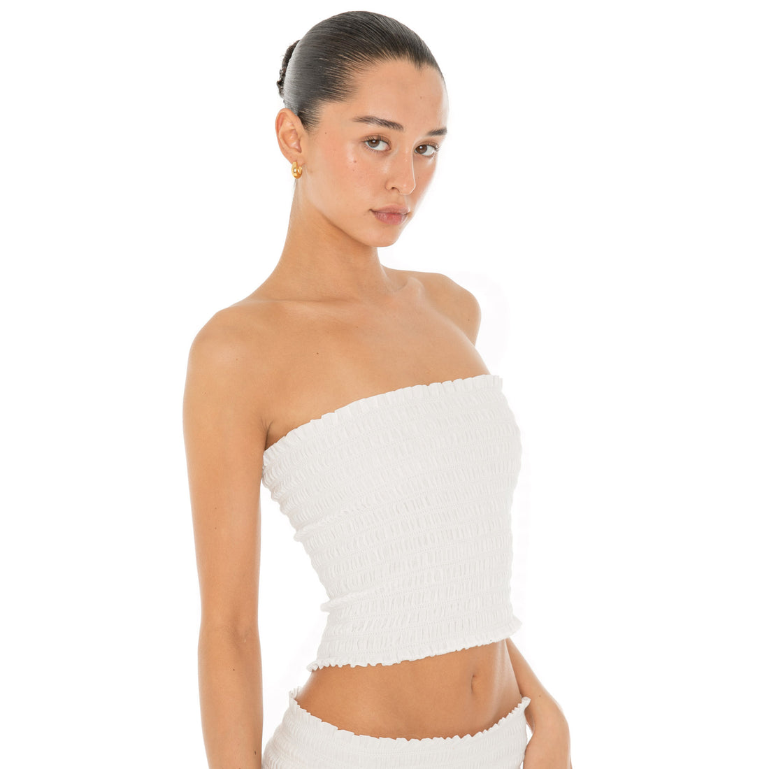 Are You Am I - Nira Tube Top**white