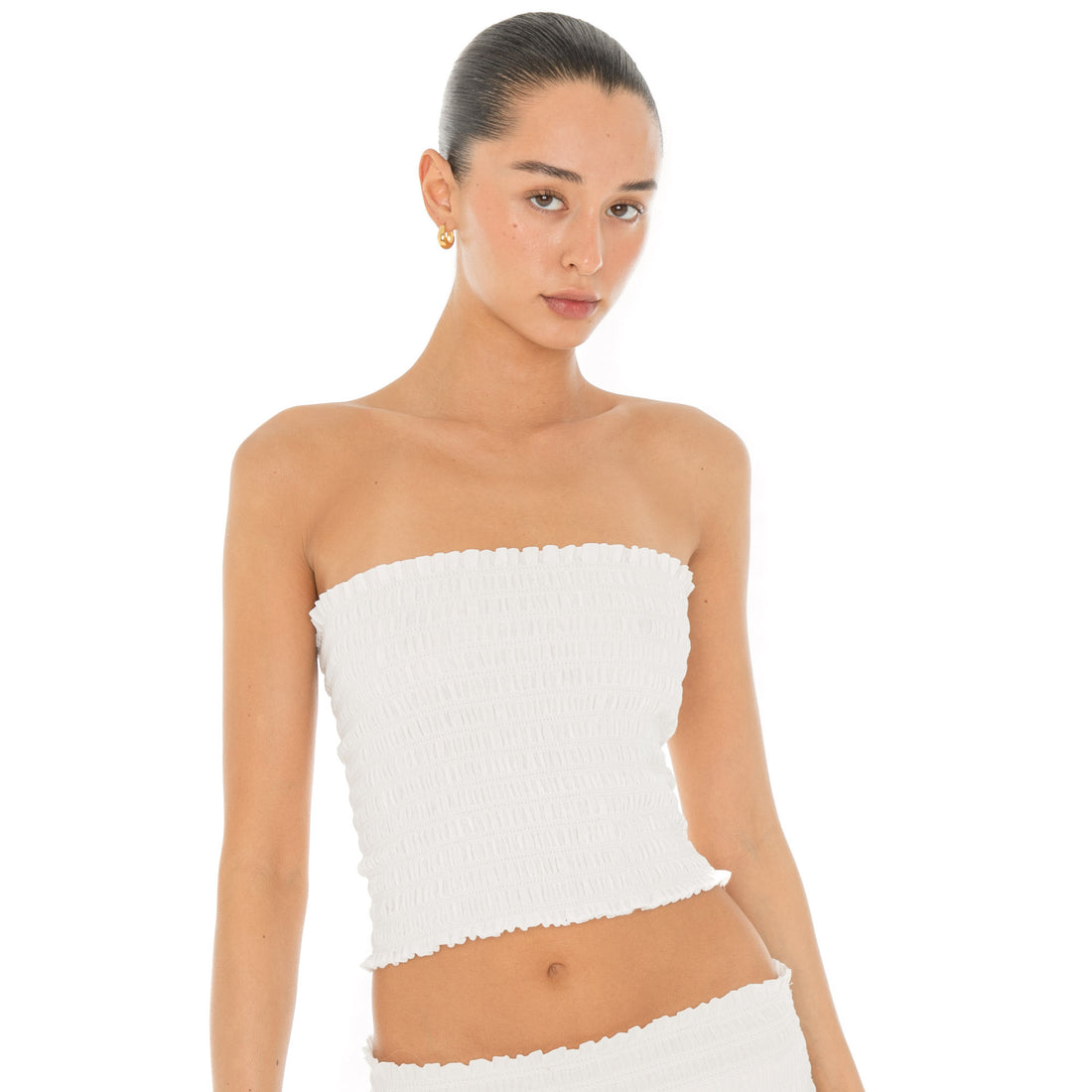 Are You Am I - Nira Tube Top**white