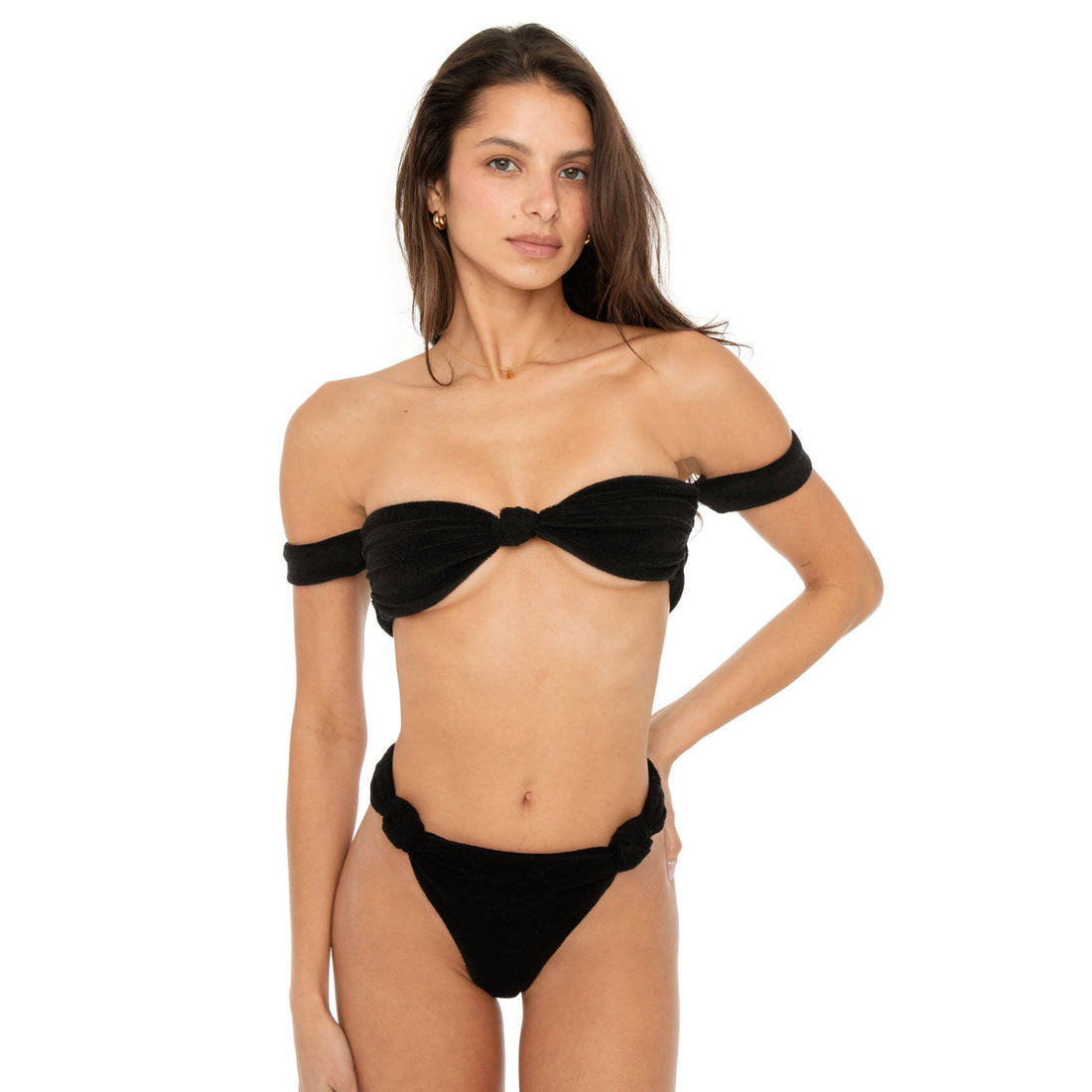 Are You Am I - Zora Terry Bikini Top **black