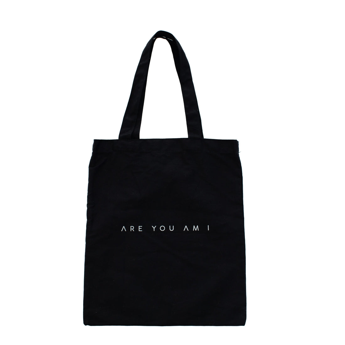 Are You Am I - square tote**black