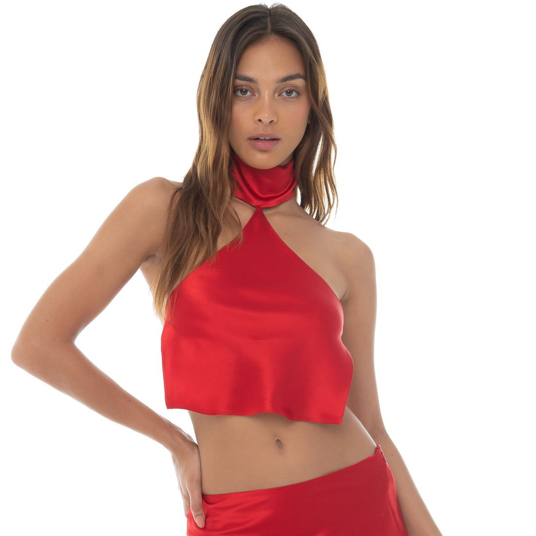 Are You Am I - Kiku Top **cherry-red