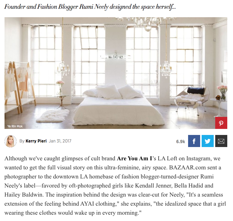A Look Inside the LA Loft in Harper's Bazaar