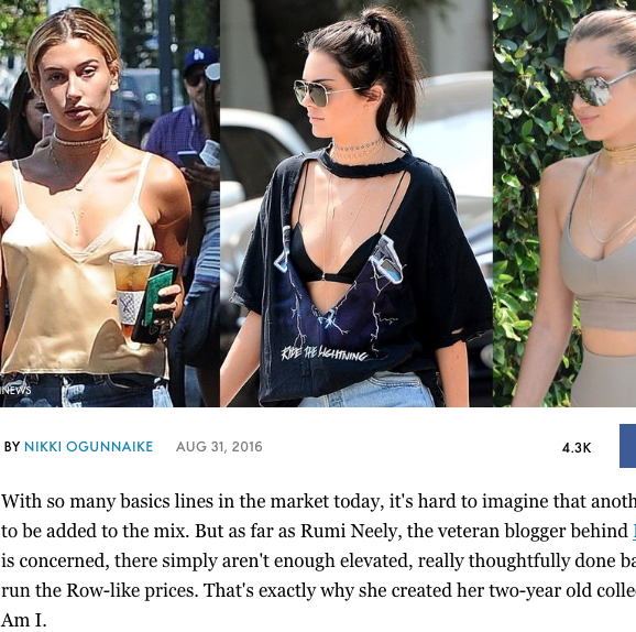 Kendall Jenner's Favorite Basics Line in Elle