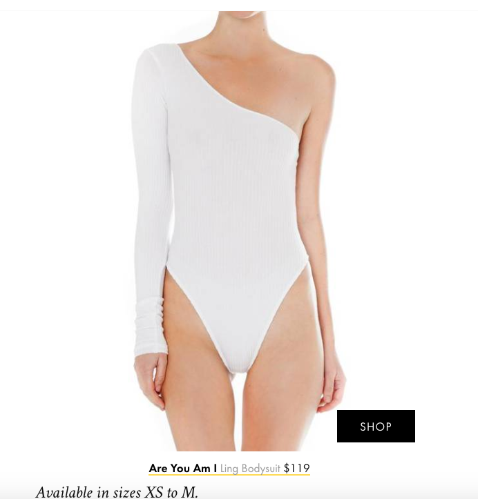 The Ling bodysuit in Who What Wear's Guide to Date-Night tops