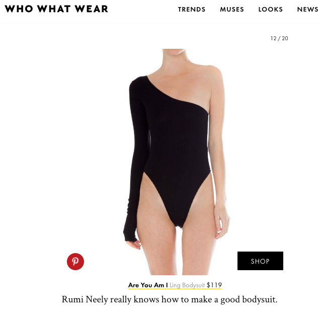 Ling bodysuit on Who What Wear's Favorite Tops