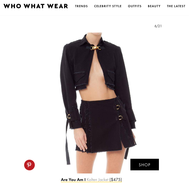 Kolten set on Who What Wear