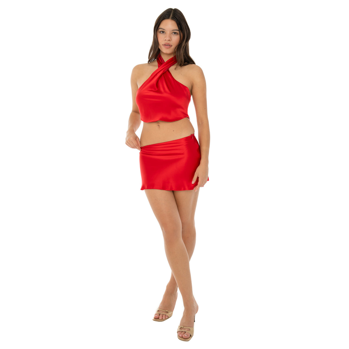 Are You Am I - Itsi Skirt **cherry-red