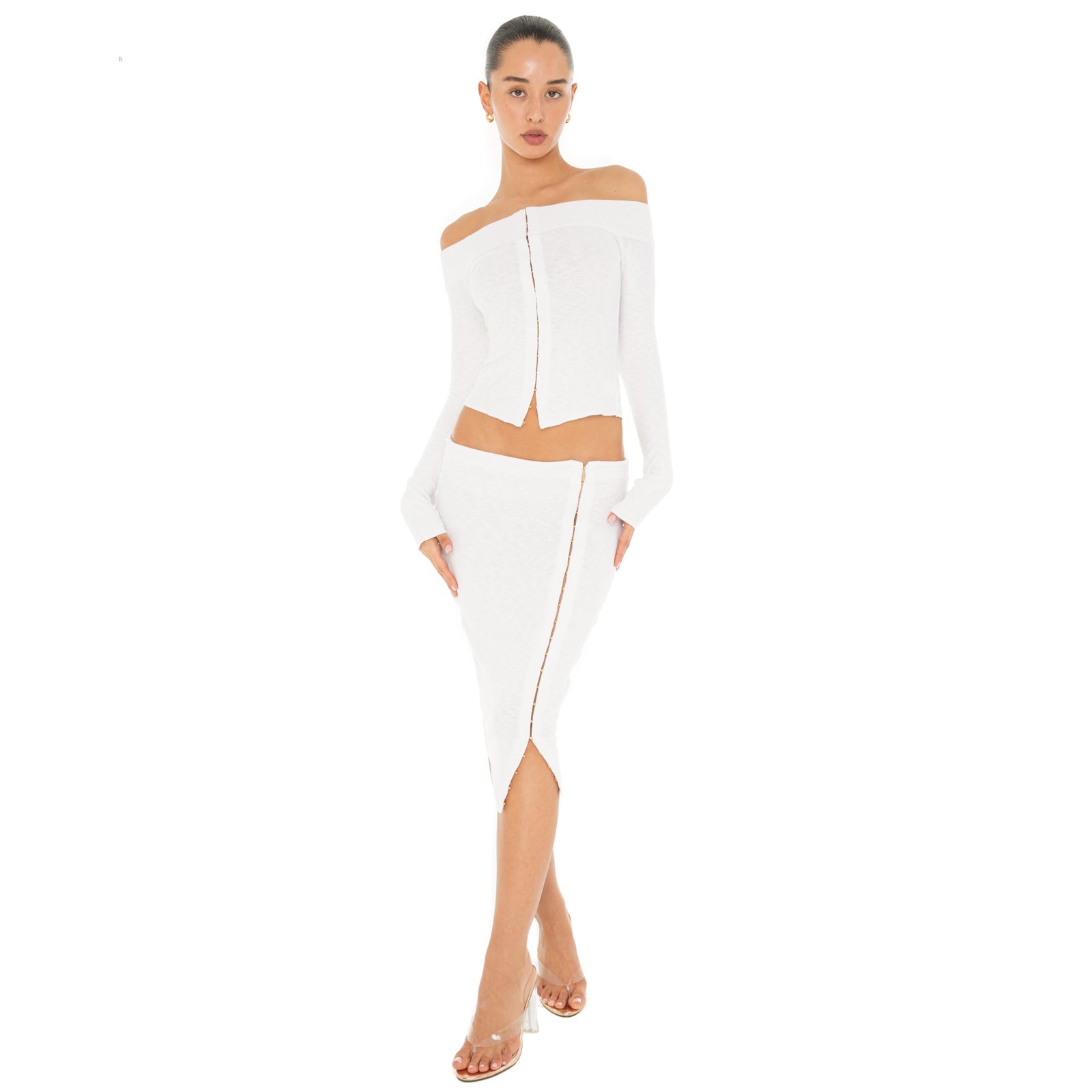 Are You Am I - Nikisa Skirt **white