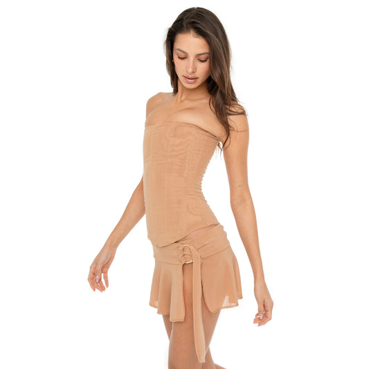 Are You Am I - Sunniva Skirt **nude