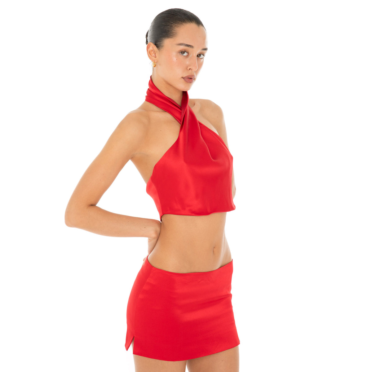 Are You Am I - Tini Skirt **cherry red