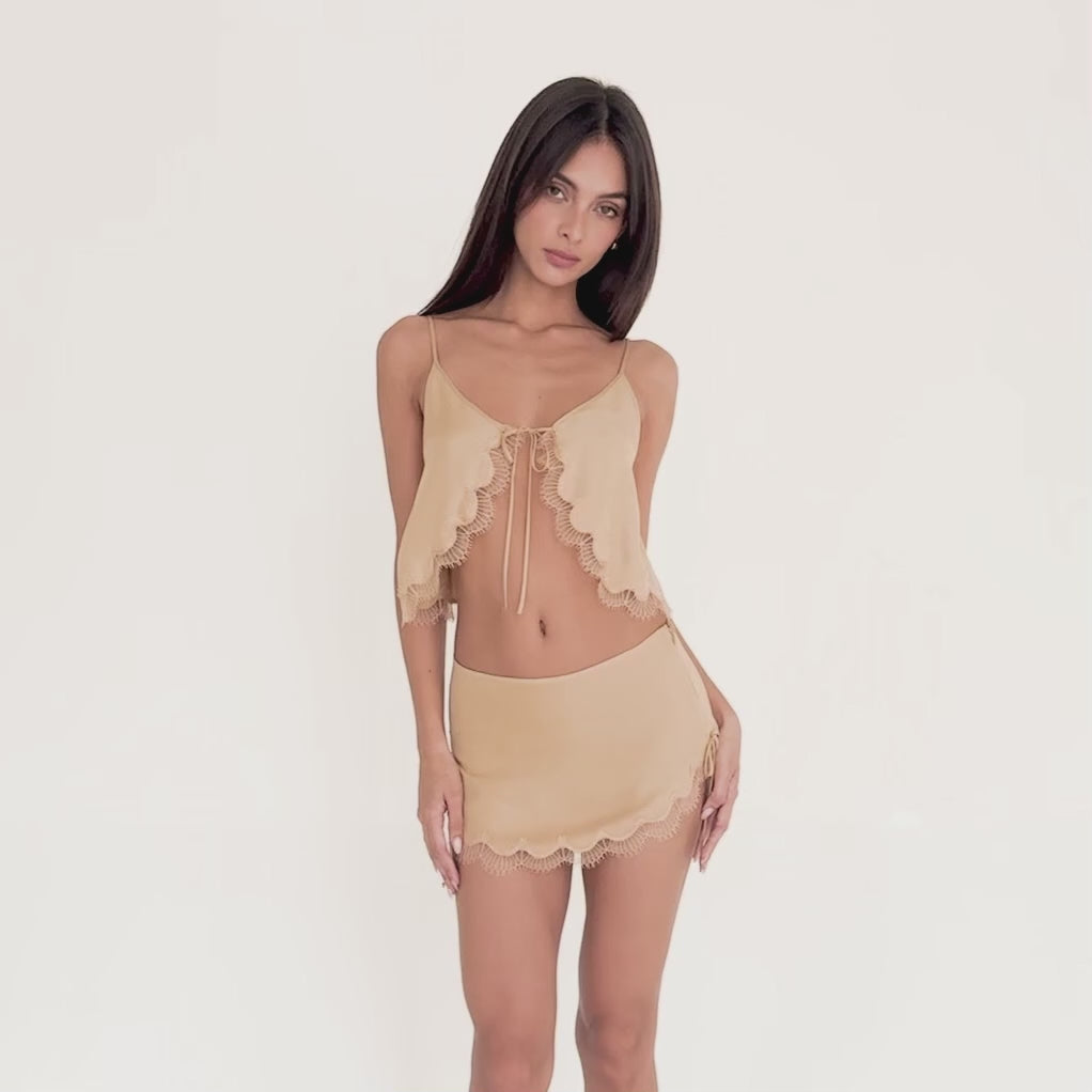Are You Am I - Essi Skirt **latte