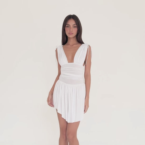 Are You Am I - Taela Dress **white