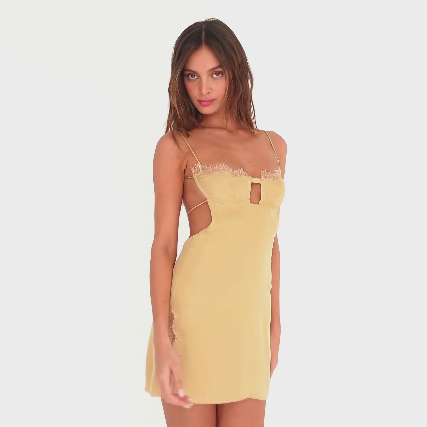 Are You Am I - Ayla Dress **latte