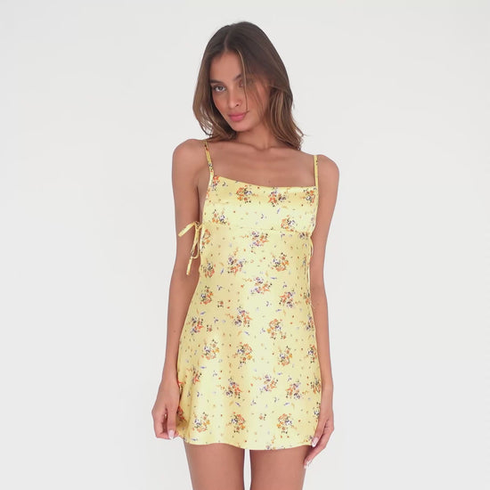 Are You Am I - Seraph Floral Dress **lemon