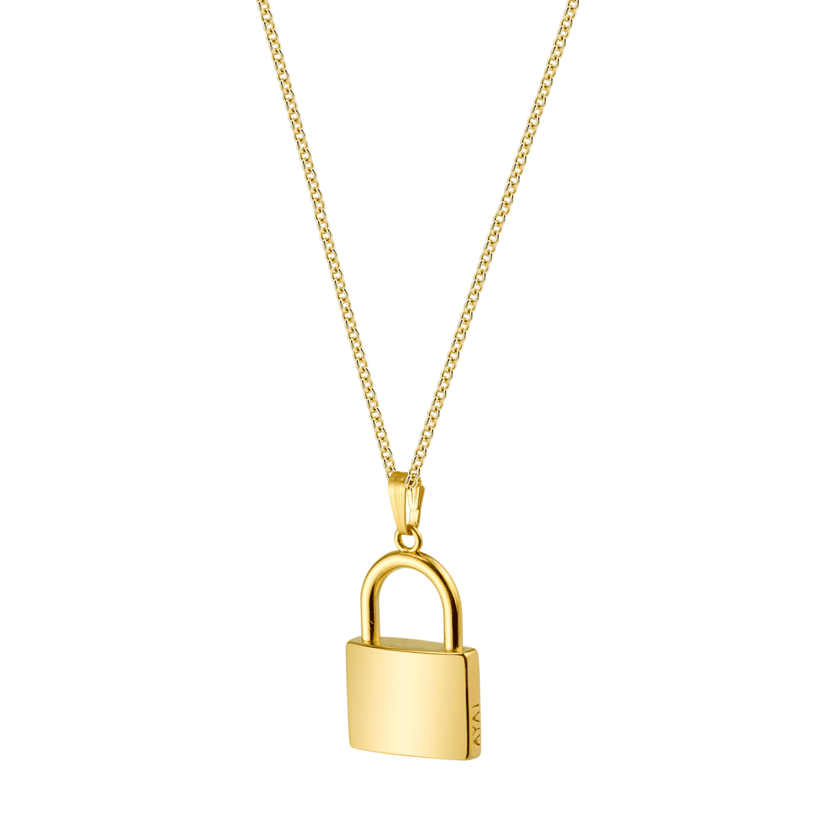 Gold Lock Pendant Necklace Padlock Pendant Necklace Gold Lock 